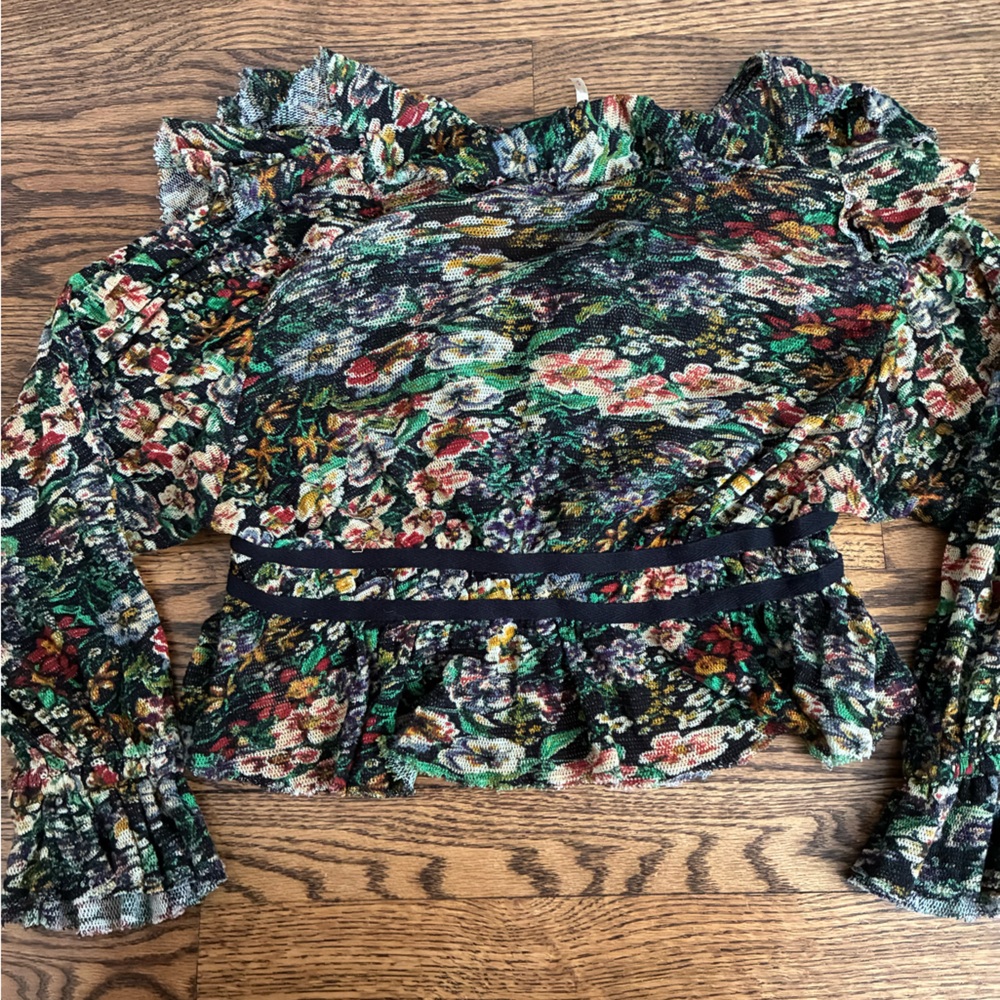 FREE PEOPLE Rudi Ruffle Top size small - Picture 4 of 9